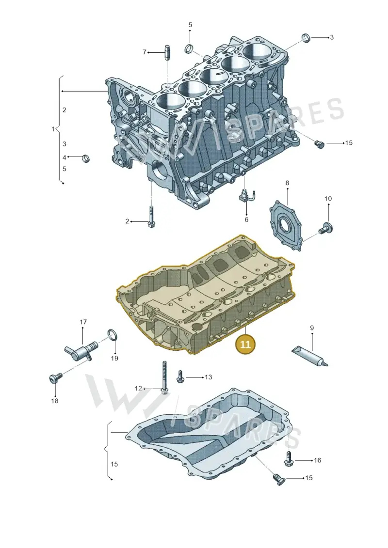 07K103603B — Volkswagen Beetle (2016-2019) diagram 692103140, position 11