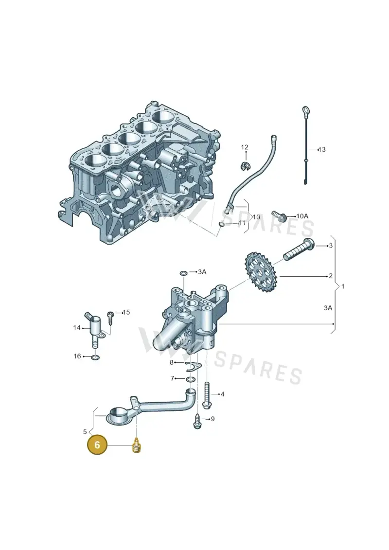 07K103831A — Volkswagen Beetle (2016-2019) diagram 474115350, position 6
