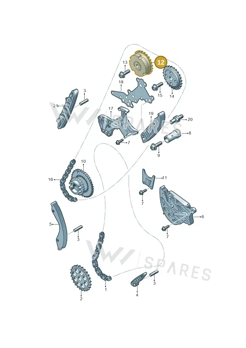 07K109083F — Volkswagen Beetle (2016-2019) diagram 474109800, position 12