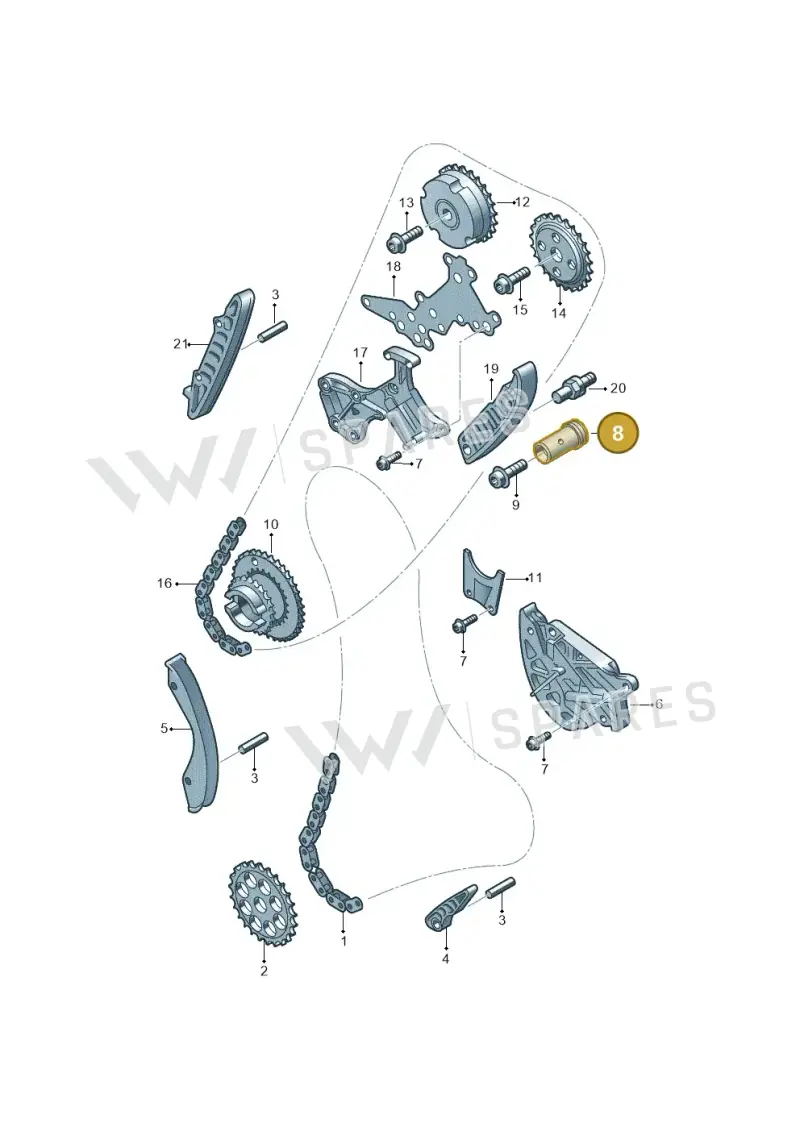 07K109224 — Volkswagen Beetle (2016-2019) diagram 474109800, position 8