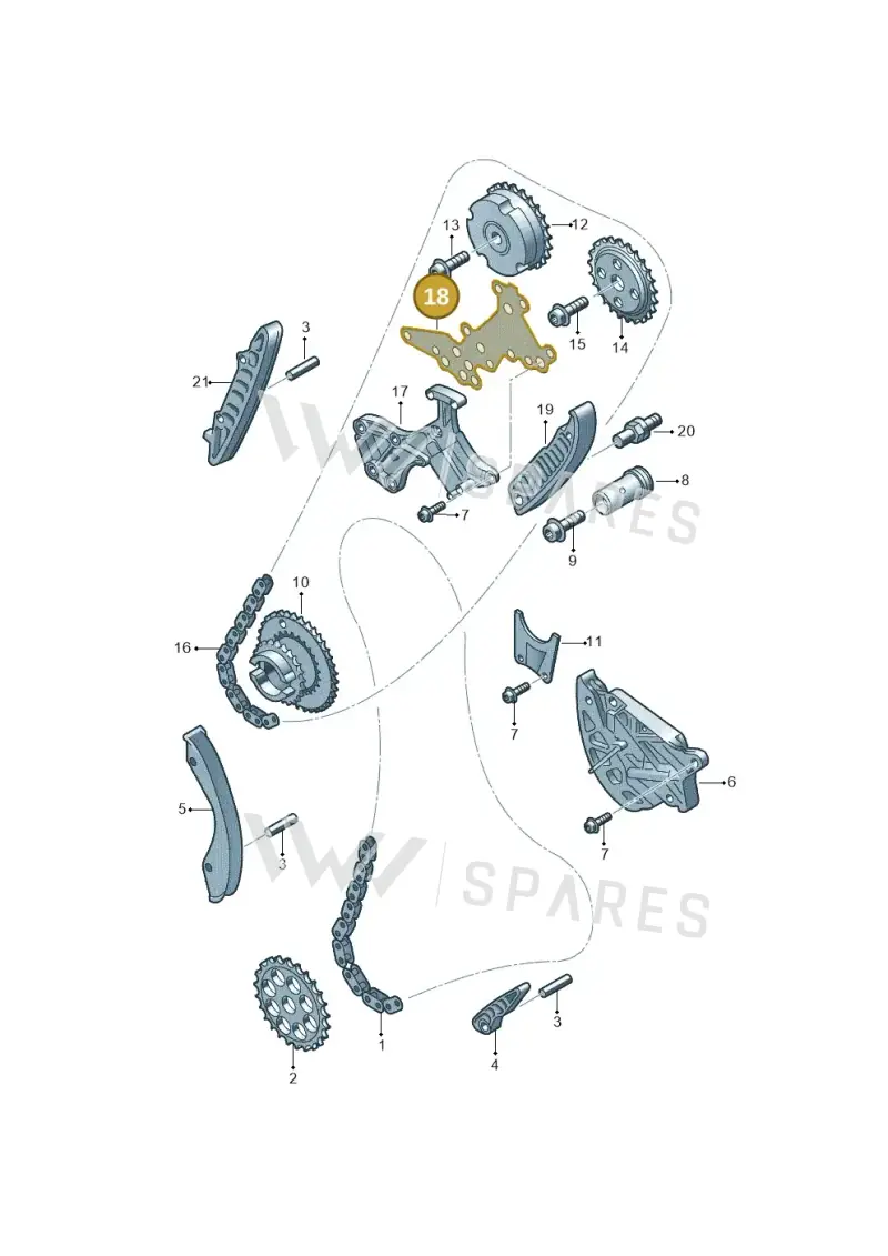 07K109235A — Volkswagen Beetle (2016-2019) diagram 474109800, position 18