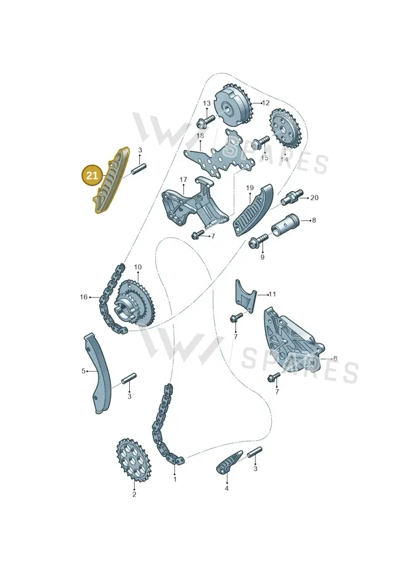 07K109514D — Volkswagen Beetle (2016-2019) diagram 474109800, position 21