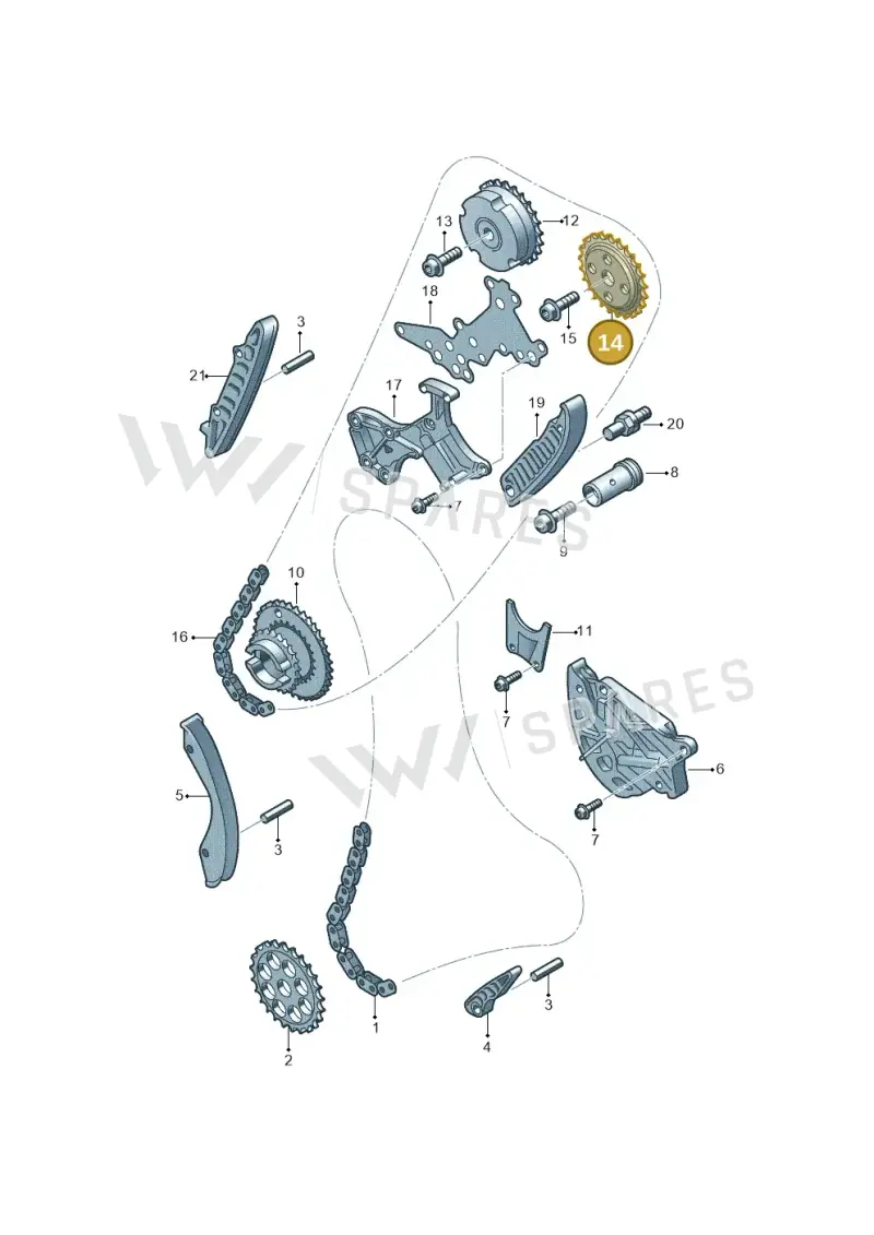 07K109571D — Volkswagen Beetle (2016-2019) diagram 474109800, position 14