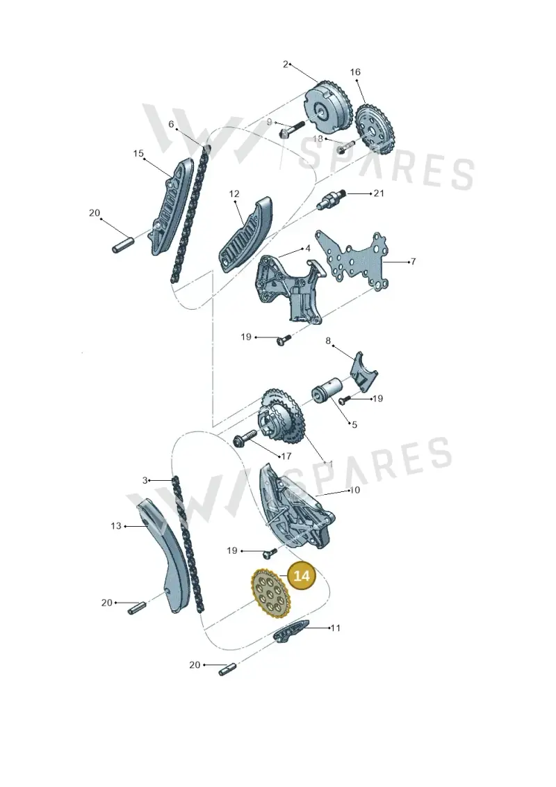 07K115121F — Volkswagen New Beetle             06> (2005-) diagram 449109550, position 14