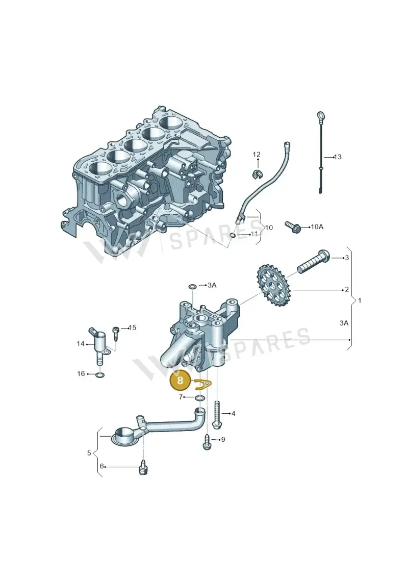 07K115318 — Volkswagen Beetle (2016-2019) diagram 474115350, position 8