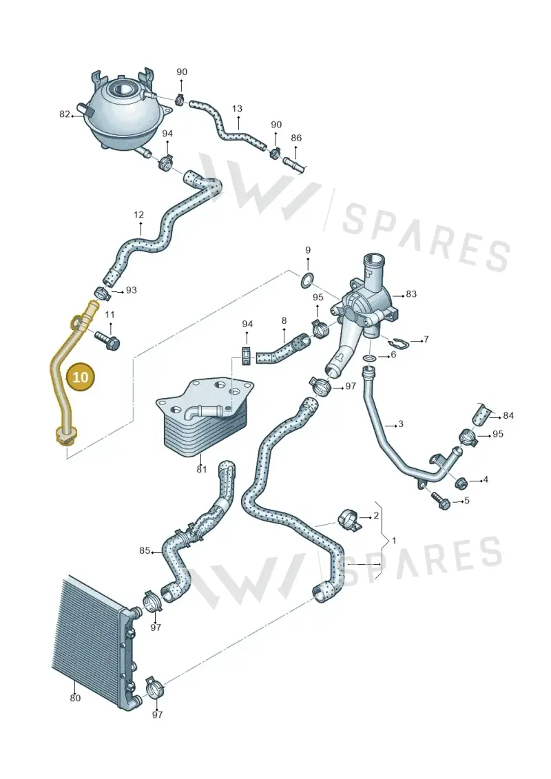 07K121065S — Volkswagen Beetle (2016-2019) diagram 691121210, position 10