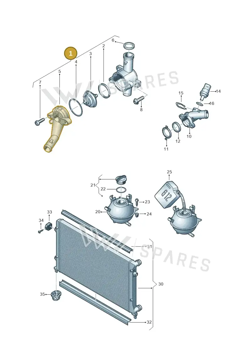 07K121115C — Volkswagen Beetle (2016-2019) diagram 474121710, position 1