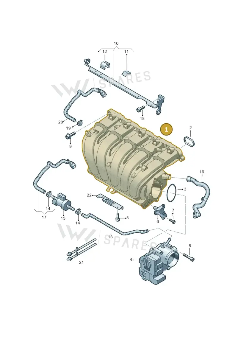 07K133201M — Volkswagen Beetle (2016-2019) diagram 691133600, position 1