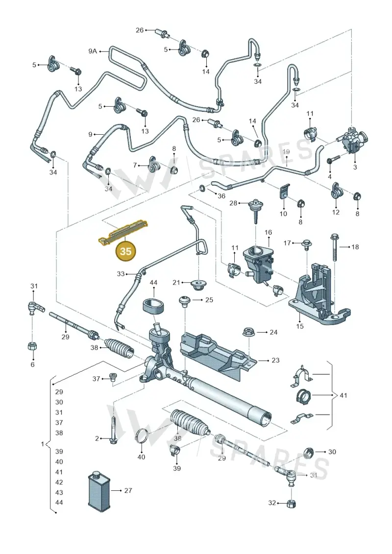 07K133229J — Volkswagen Jetta (2010-2014) diagram 692422100, position 35