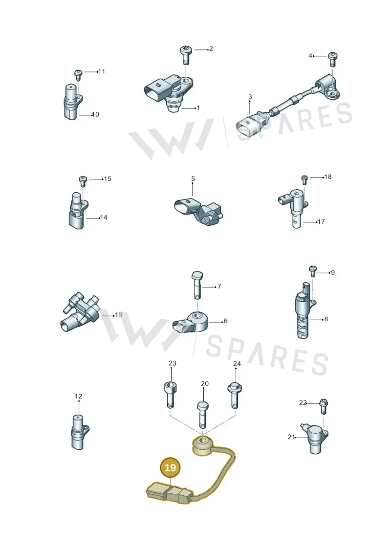 07K905377E — Volkswagen Jetta (2010-2014) diagram 692906300, position 19