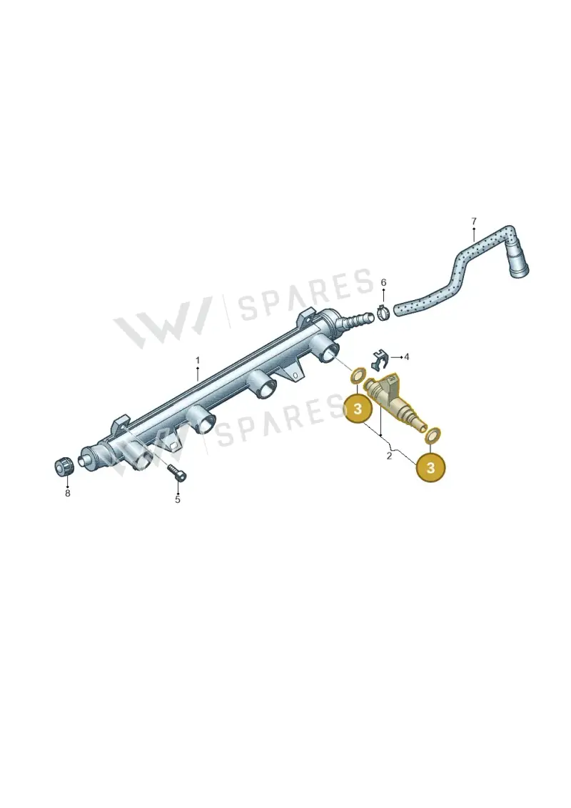 07K906149 — Volkswagen Polo (2012-2014) diagram 672133500, position 3