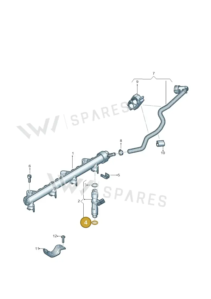 07K906149 — Volkswagen Golf 1.4 BlueMotion (2014-2017) diagram 781133550, position 4