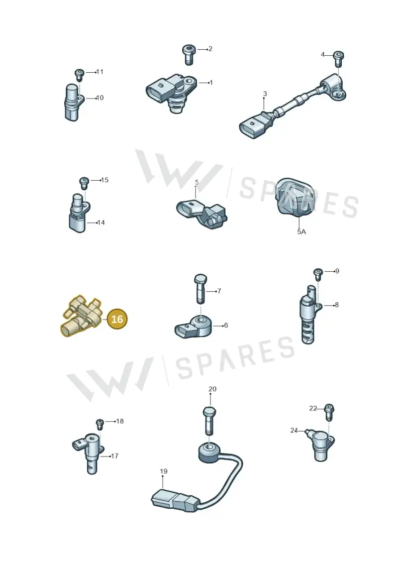 07K906433B — Volkswagen Jetta (2014-2017) diagram 789906030, position 16