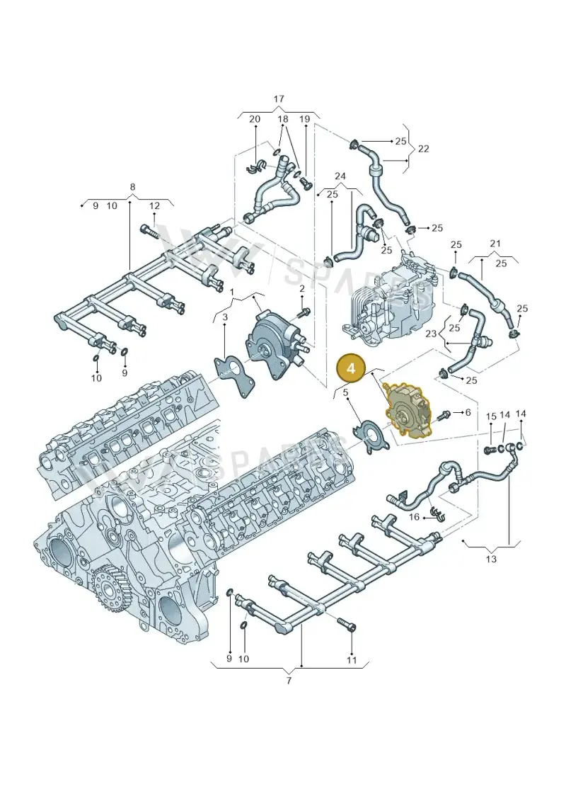 07Z127025F — Volkswagen Touareg (2005-2006) diagram 274127700, position 4