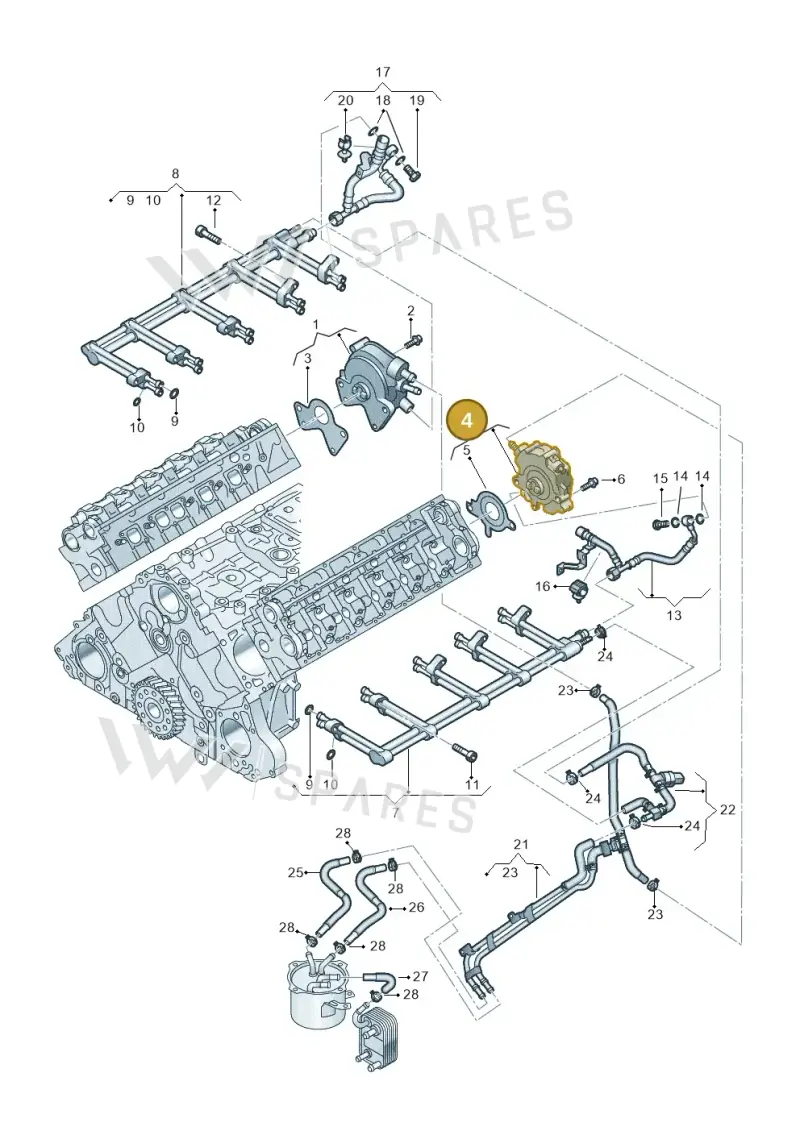 07Z127025F — Volkswagen Touareg                08> (2007-) diagram 274127750, position 4