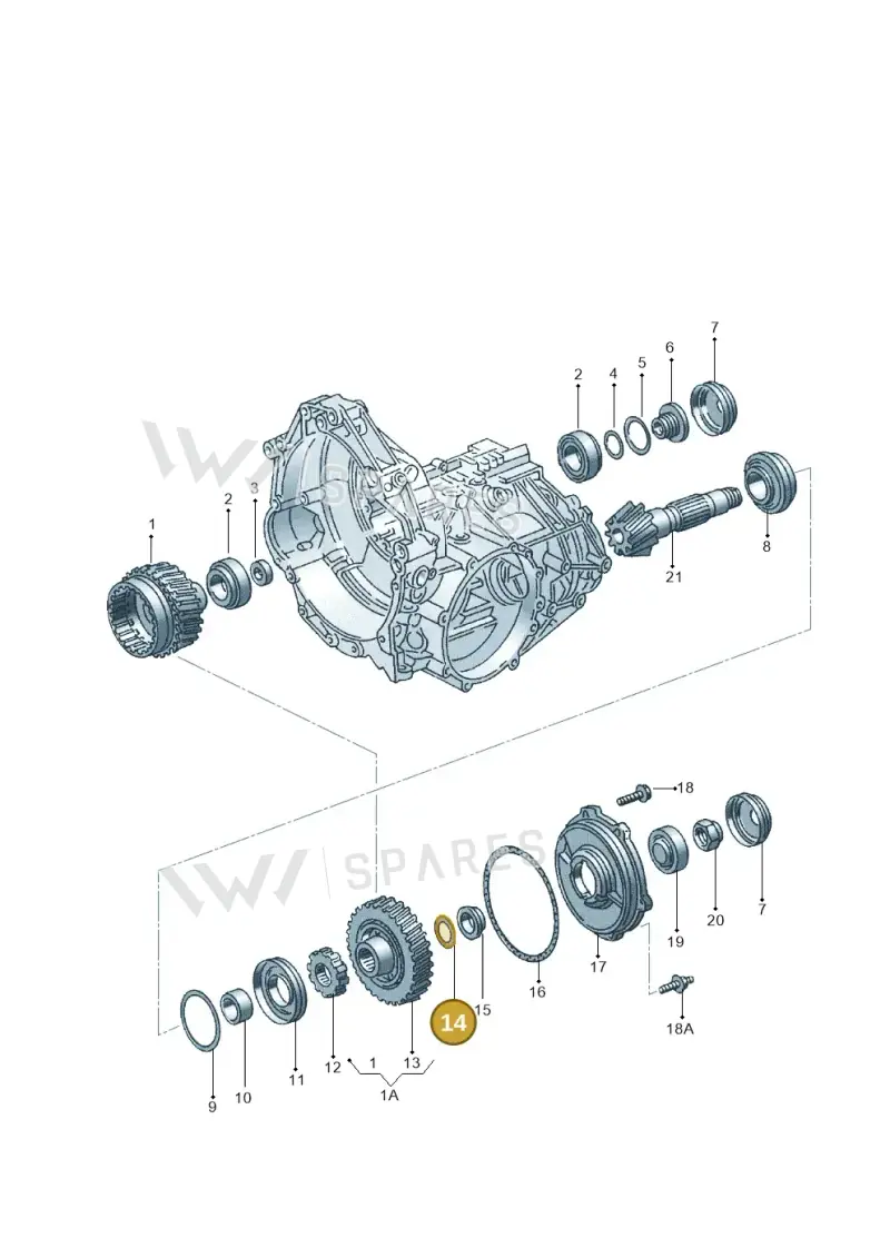 082519141BB — Volkswagen PASSAT/4MOTION/W8 (2002-2005) diagram 118323700, position 14