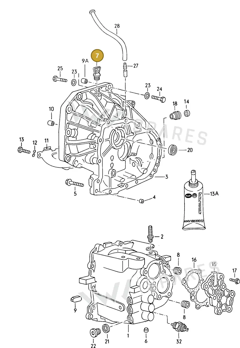 084301115 — Volkswagen Jetta (1989-1991) diagram 070084000, position 7