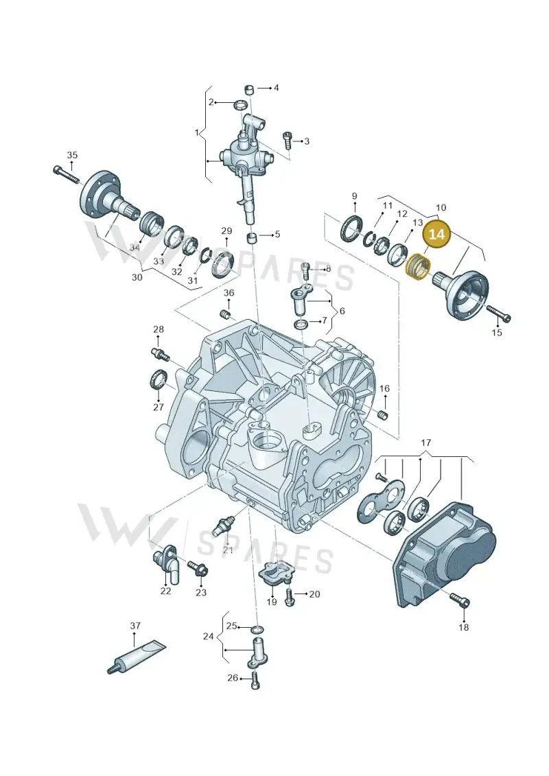 084409379 — Volkswagen Golf 2.0 BlueMotion (2019-2024) diagram 827310020, position 14