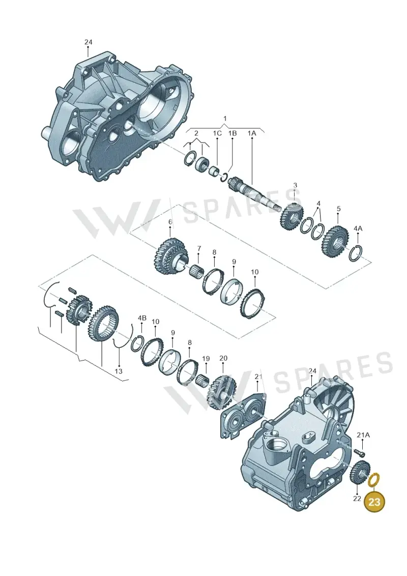 085311187B — Volkswagen Jetta (2013-2014) diagram 225311320, position 23