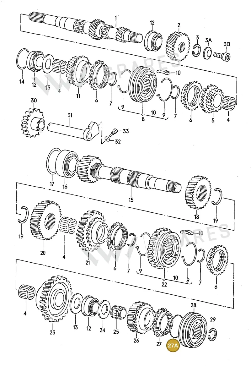 085311311 — Volkswagen Polo/Polo Coupe (1990-1994) diagram 009028100, position 27A