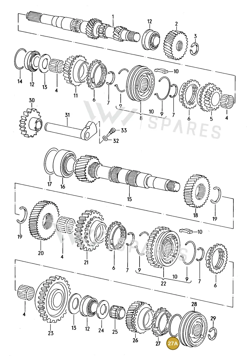 085311311 — Volkswagen Jetta (1989-1991) diagram 064088100, position 27A