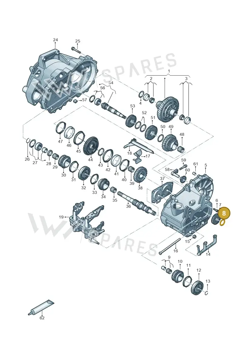 085398008 — Volkswagen Golf 2.0 (2016-2020) diagram 827305060, position 8