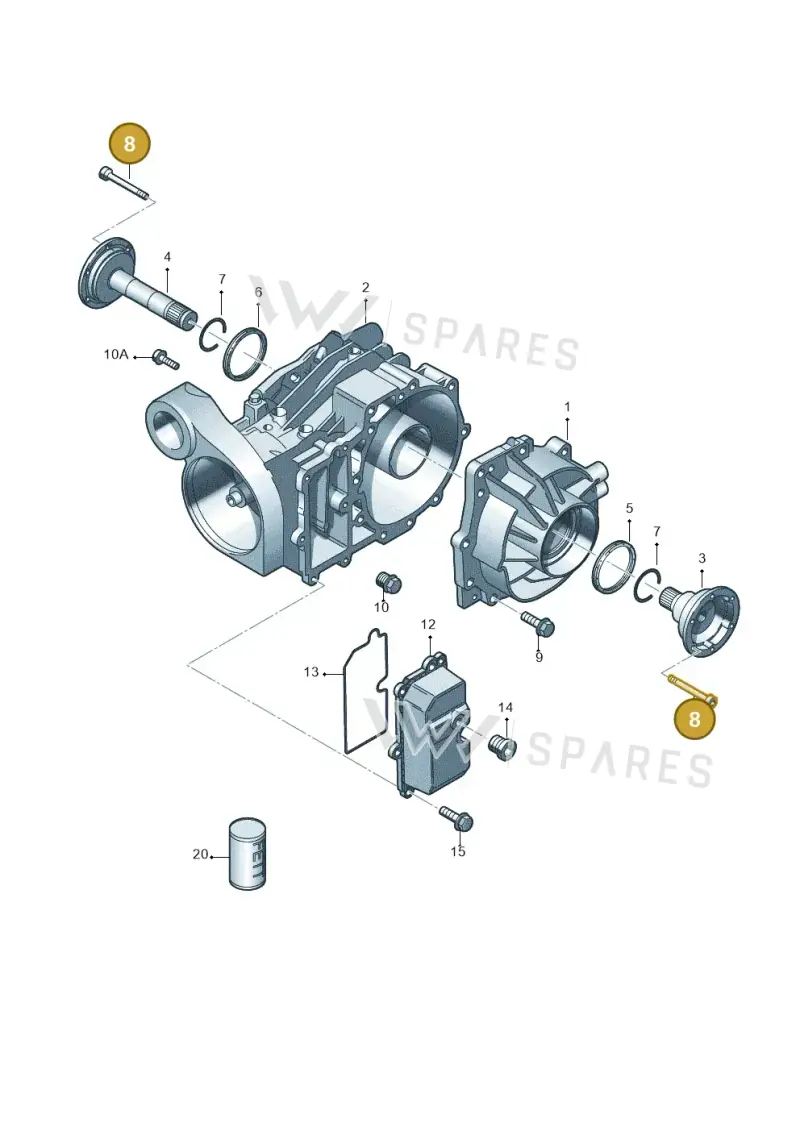 087409360 — Volkswagen Transp. caravelle (2008-2009) diagram 410525110, position 8