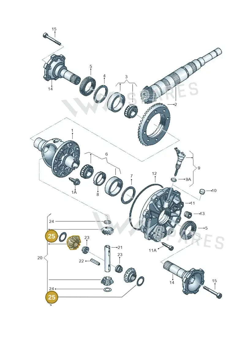 088409249 — Volkswagen Phaeton (lang) (2003-2006) diagram 258409250, position 25