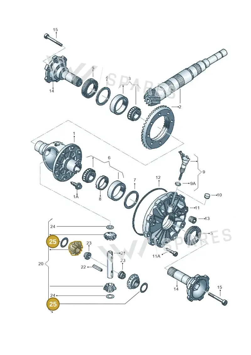 088409249B — Volkswagen Phaeton (lang) (2003-2006) diagram 258409250, position 25