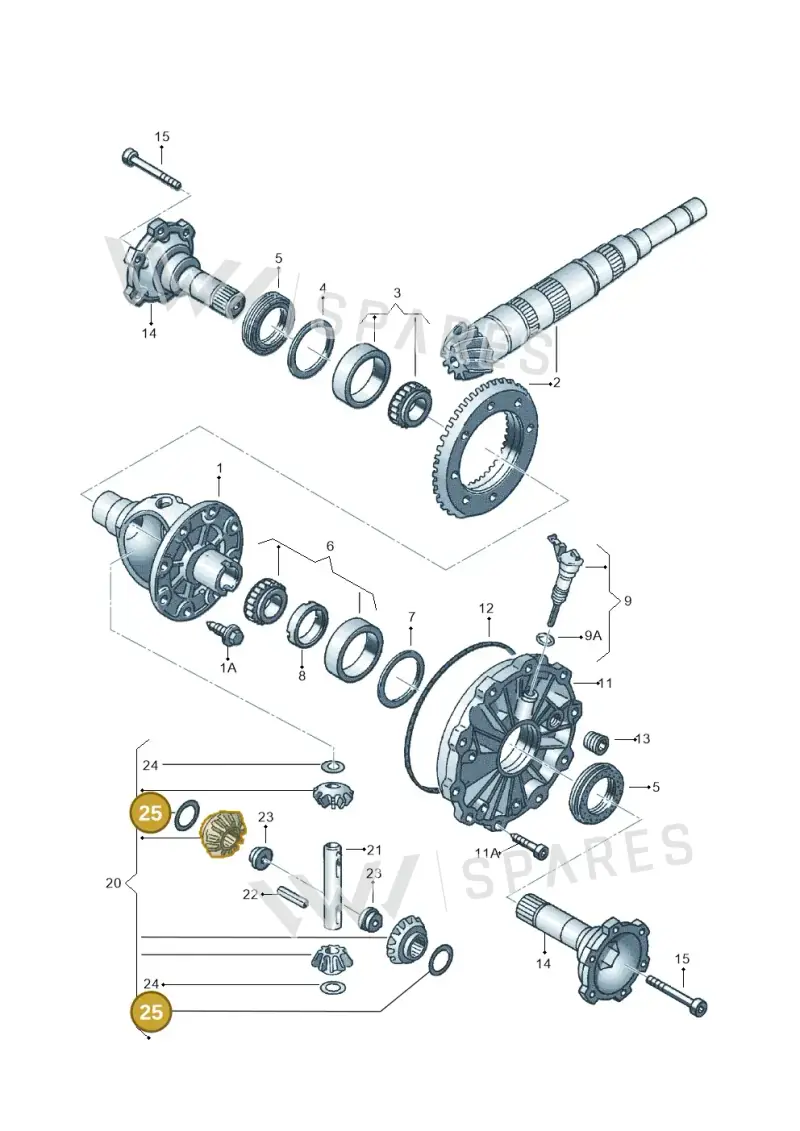 088409249D — Volkswagen PASSAT/4MOTION/W8 (2002-2005) diagram 118409250, position 25