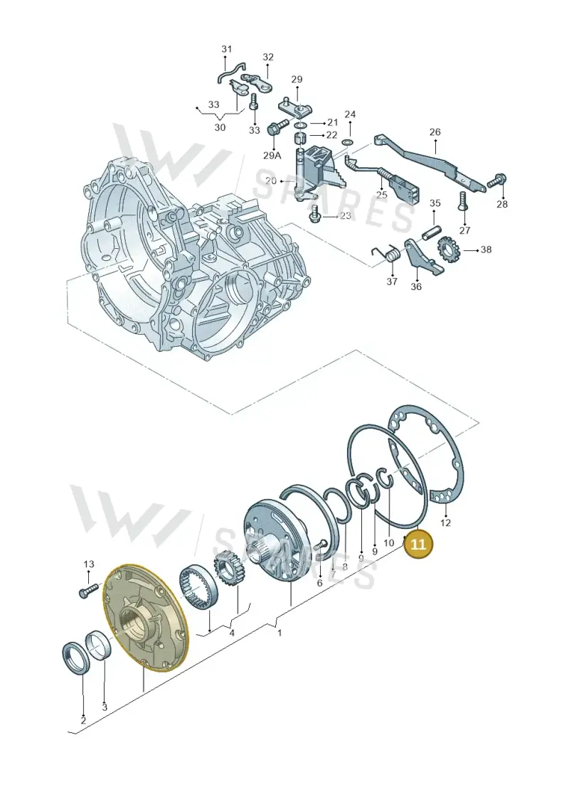 095321386 — Volkswagen PASSAT/4MOTION/W8 (2002-2005) diagram 156321550, position 11