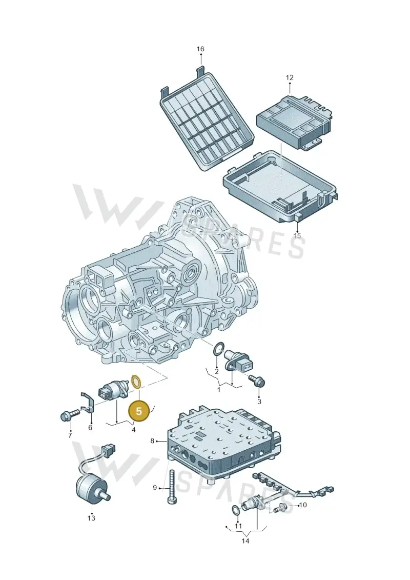 095321529 — Volkswagen PASSAT/4MOTION/W8 (2002-2005) diagram 156927500, position 5