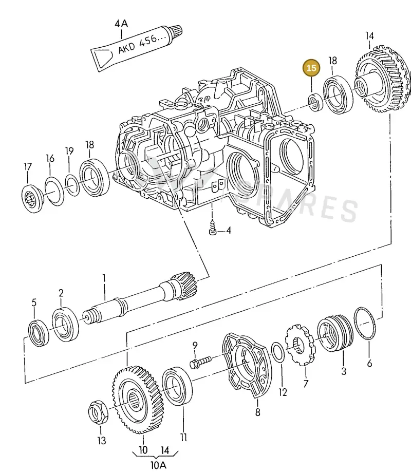 095323710 — Volkswagen POLO CLASSIC/VARIANT (1996-1999) diagram 121323700, position 15