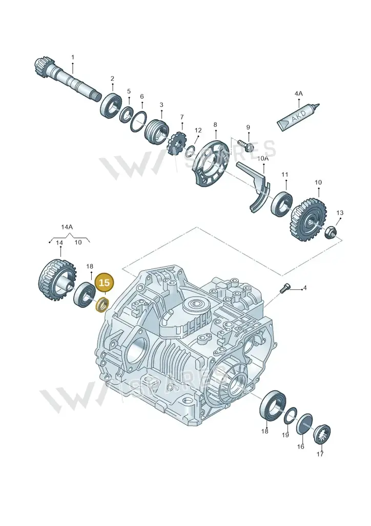 095323710 — Volkswagen New Beetle 06> (2005-) diagram 203323700, position 15