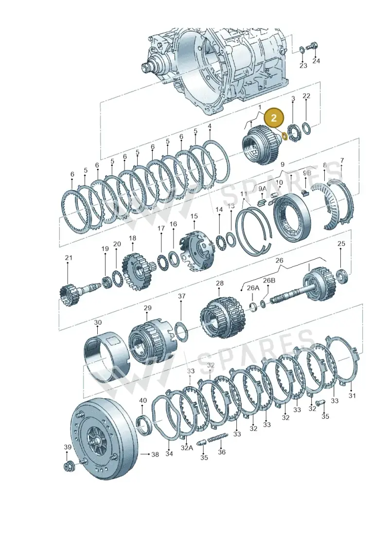 095323737 — Volkswagen Jetta Wagon (2001-2001) diagram 162323500, position 2