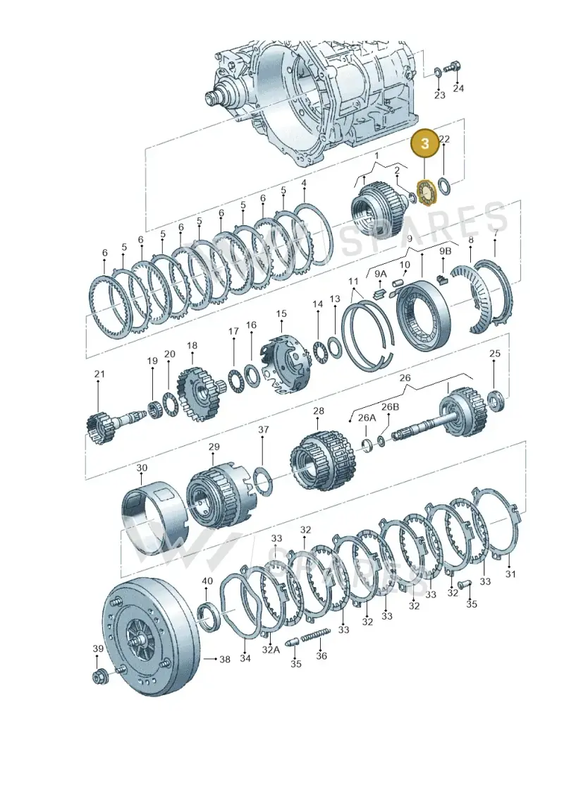 095323743A — Volkswagen Jetta Wagon (2001-2001) diagram 162323500, position 3