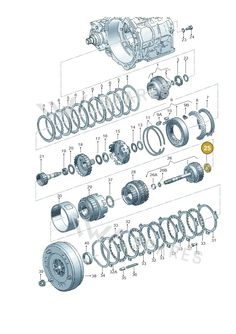 095323919B — Volkswagen Jetta Wagon (2001-2001) diagram 162323500, position 25