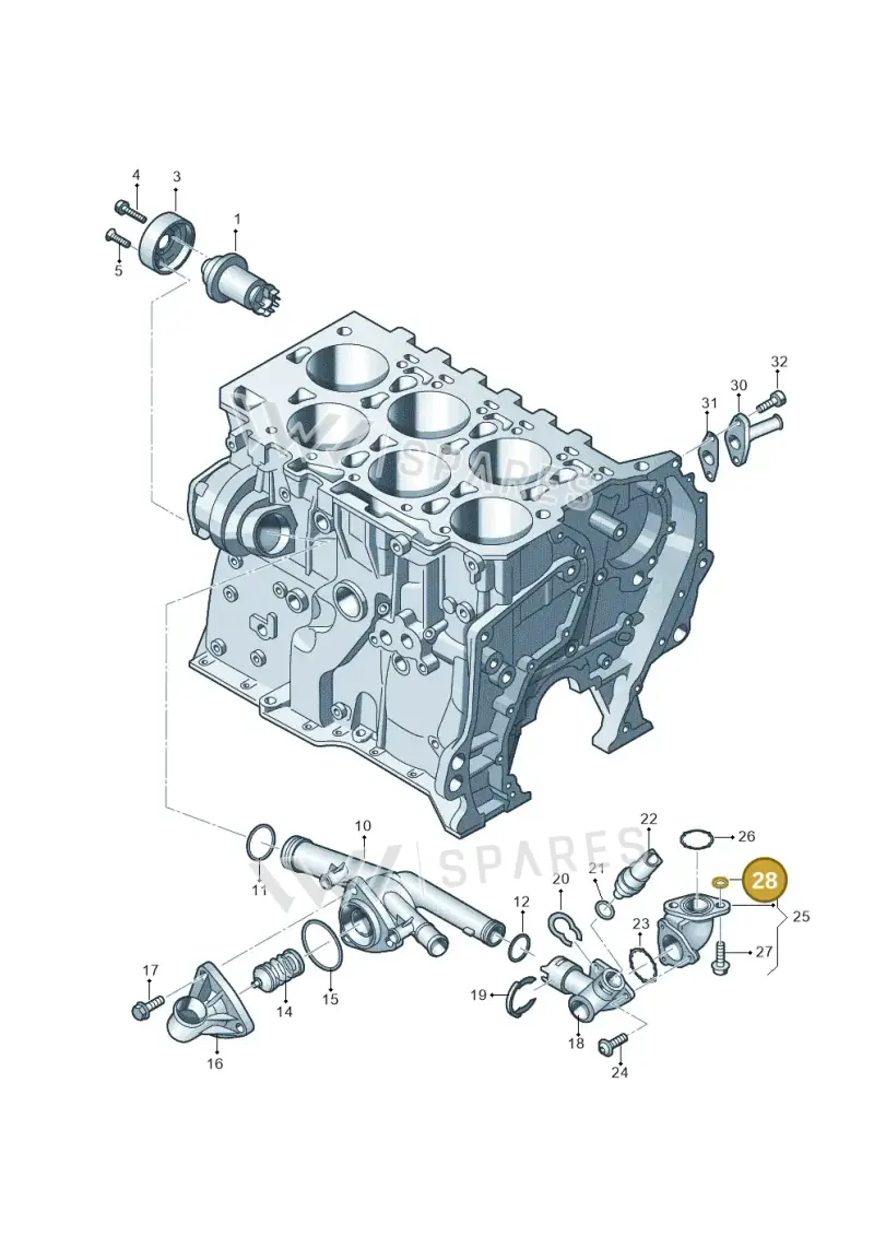 095323971 — Volkswagen Passat CC (2011-2016) diagram 460121110, position 28