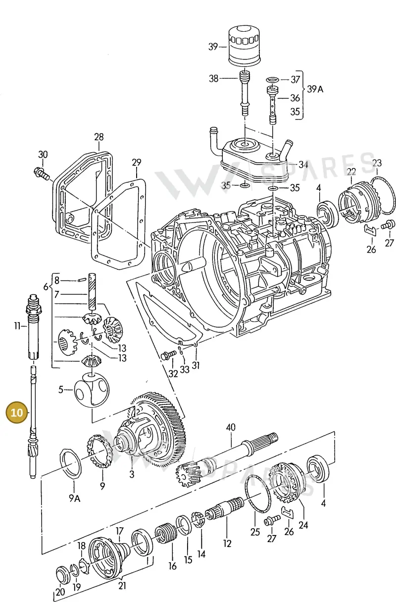095409197A — Volkswagen Passat (1989-1991) diagram 084072000, position 10