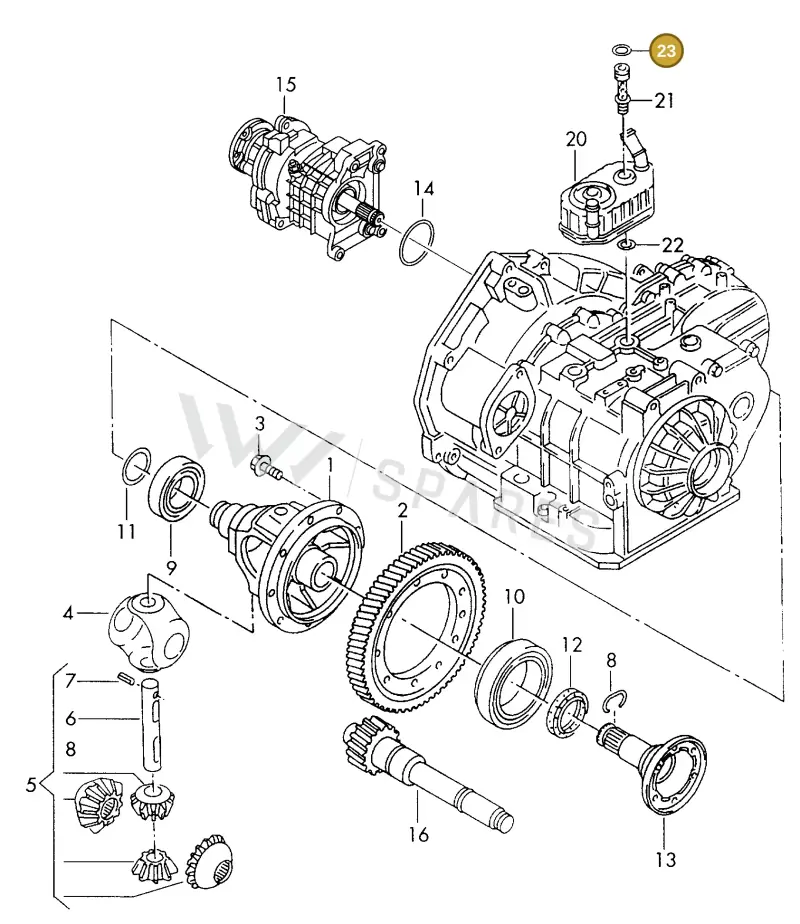 096409069A — Volkswagen SHARAN/SYNCRO (1995-2000) diagram 162409550, position 23