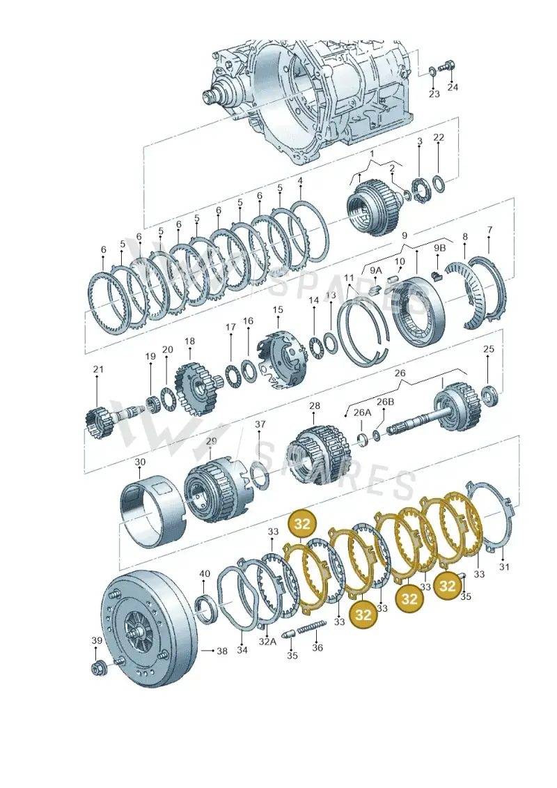 097323463 — Volkswagen Jetta Wagon (2001-2001) diagram 162323500, position 32