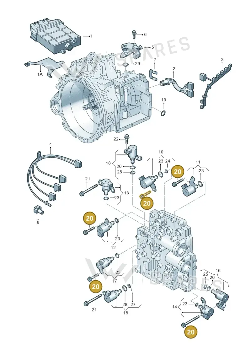 09A325061 — Volkswagen Sharan (2008-2010) diagram 244927600, position 20