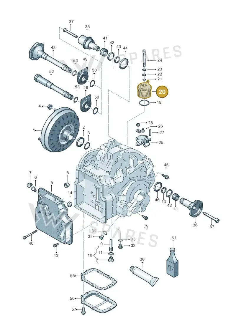 09A409061 — Volkswagen Jetta/Wagon (2002-2006) diagram 405321650, position 20