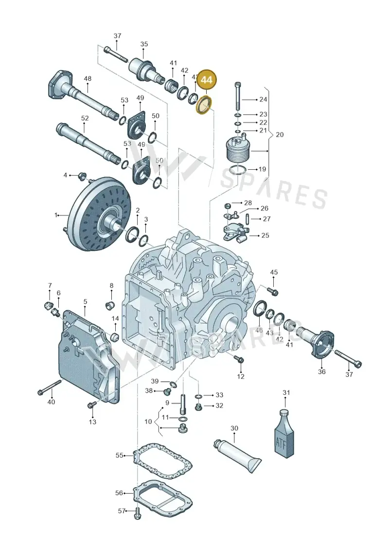 09A409399 — Volkswagen Sharan (2008-2010) diagram 406321650, position 44