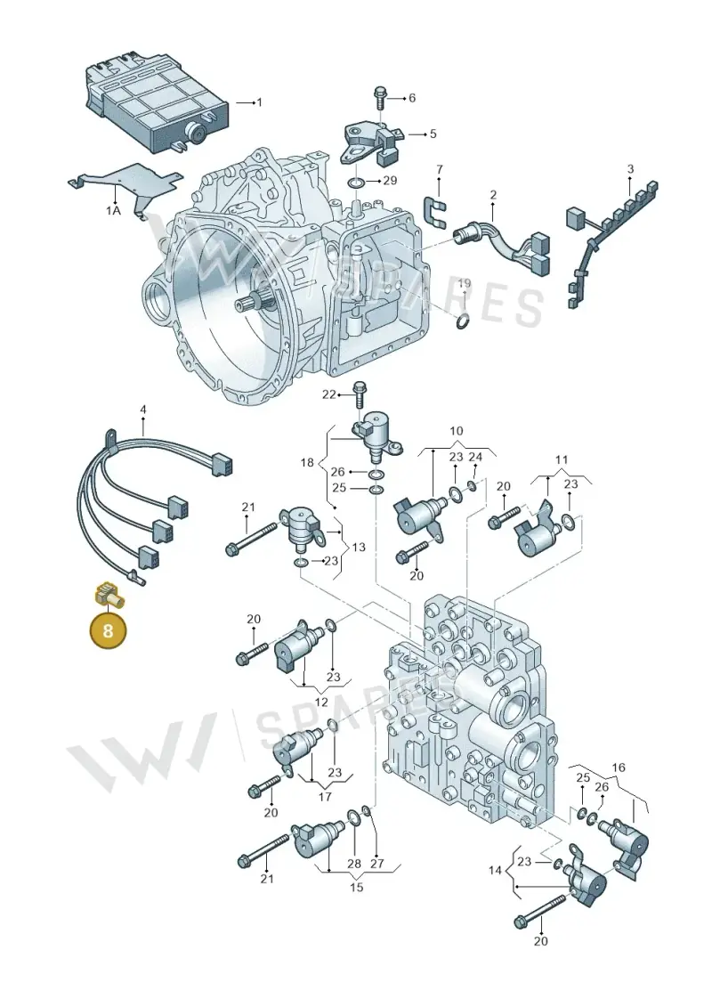 09A927321 — Volkswagen Sharan (2008-2010) diagram 244927600, position 8