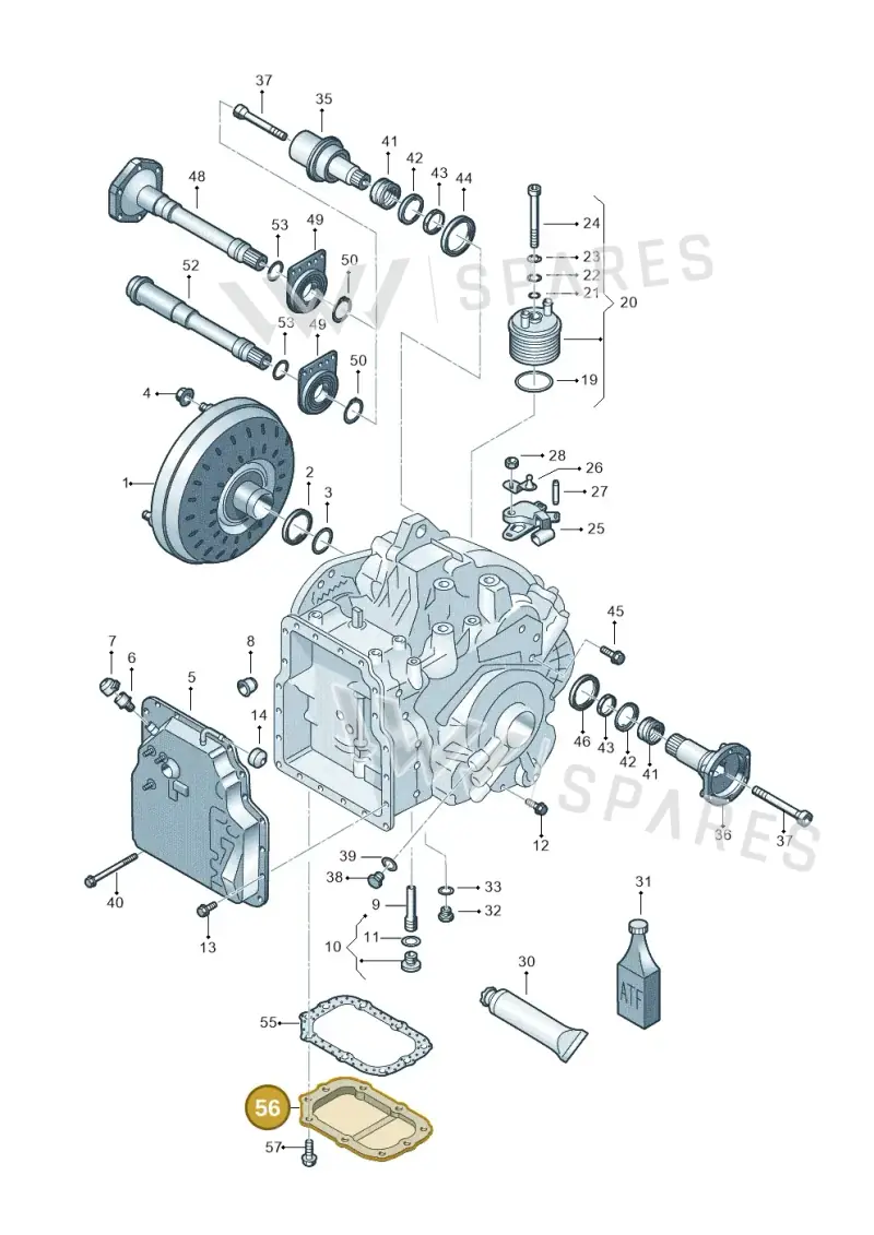 09B321359 — Volkswagen Sharan (2008-2010) diagram 406321650, position 56