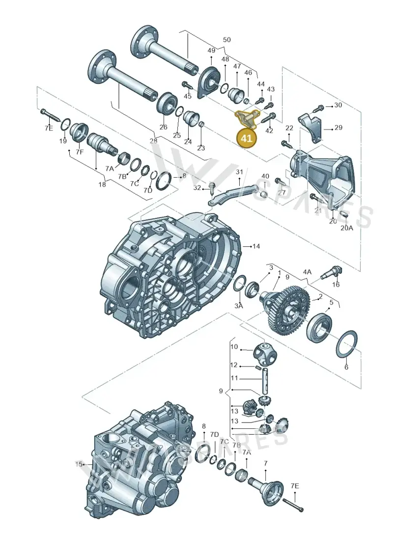 09B409905D — Volkswagen SHARAN/4MOTION (2000-2002) diagram 244409300, position 41