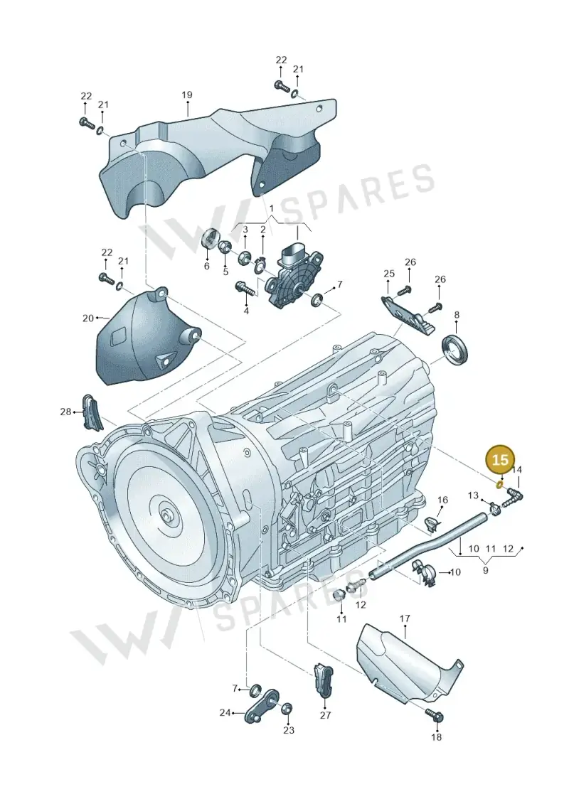 09D301577 — Volkswagen Touareg                08> (2007-) diagram 274321650, position 15