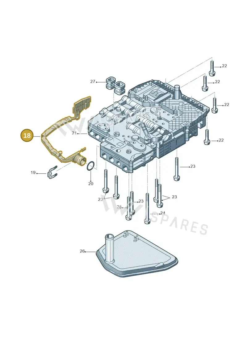 09F927363 — Volkswagen Phaeton 4motion (2008-2010) diagram 258927700, position 18