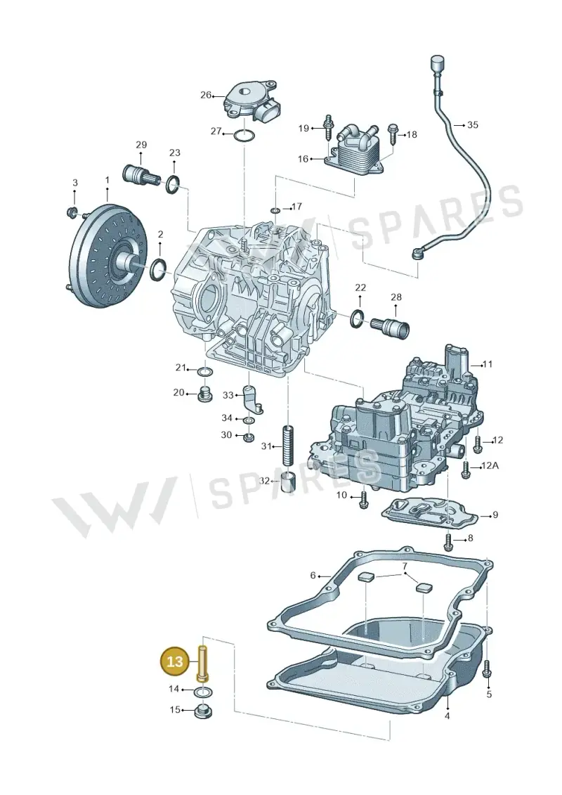 09G321363A — Volkswagen Polo 1.6 (2015-2020) diagram 784321650, position 13